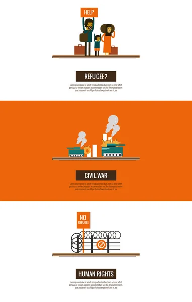 Refugiados da infografia da Guerra Civil Síria . —  Vetores de Stock