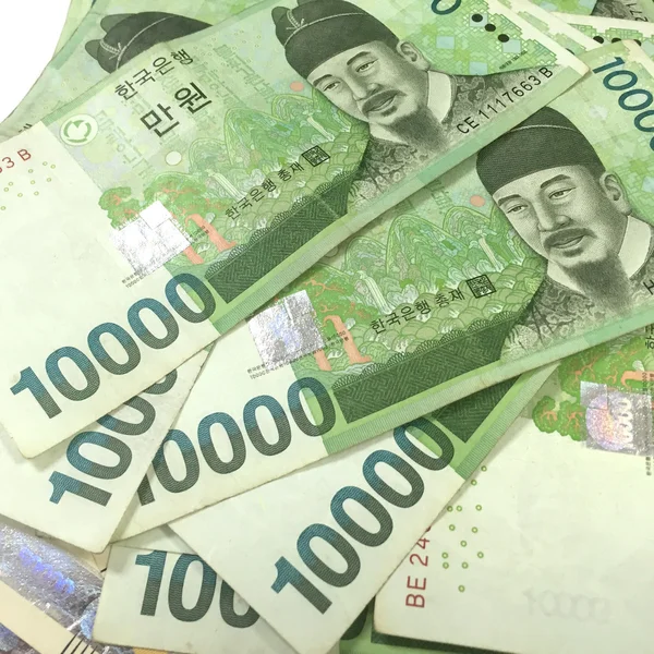 Kore kazandı banknotlar iş işareti simgesi