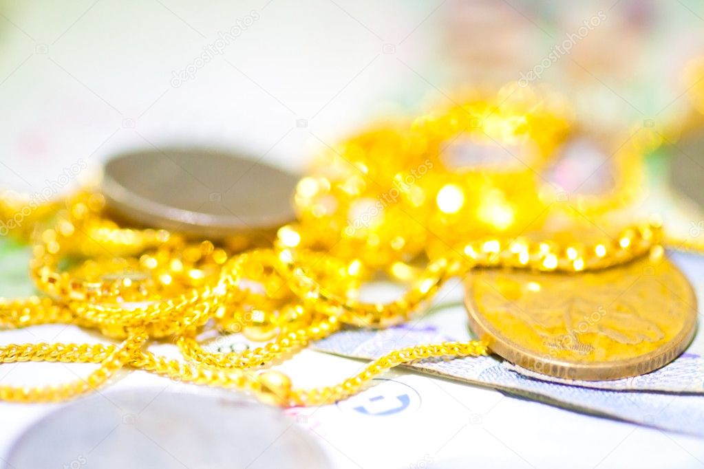 Closeup of a Treasure on banknote background floor texture