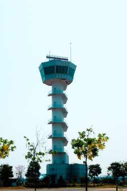 Hava Trafik Kontrol Kulesi Günbatımı Gökyüzü