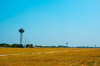 Hava Trafik Kontrol Kulesi Günbatımı Gökyüzü