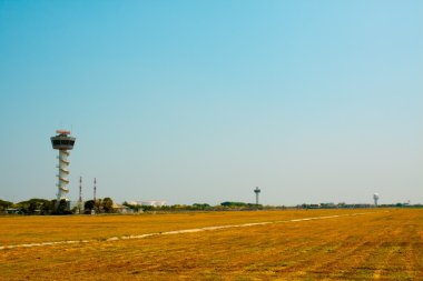 Hava Trafik Kontrol Kulesi Günbatımı Gökyüzü