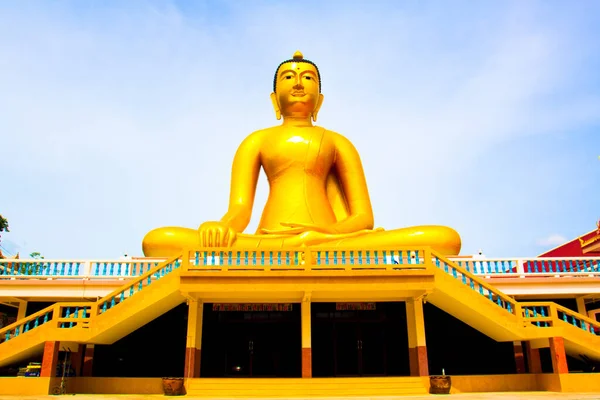 Statue Bouddha Grande Statue Bouddha Doré Thaïlande — Photo