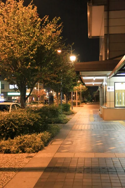 Ночное время в японском городе — стоковое фото