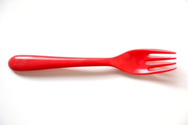 kırmızı çatal yeme oyuncak aracı