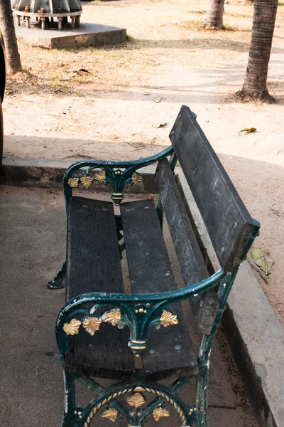 Beautiful wooden garden chair — Stock Photo, Image