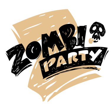 Zombi partisini basın. Tişörte yazdır