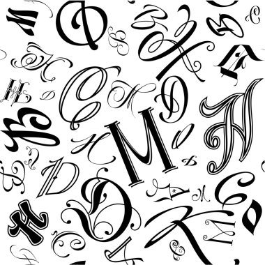 Sorunsuz arka plan harfler