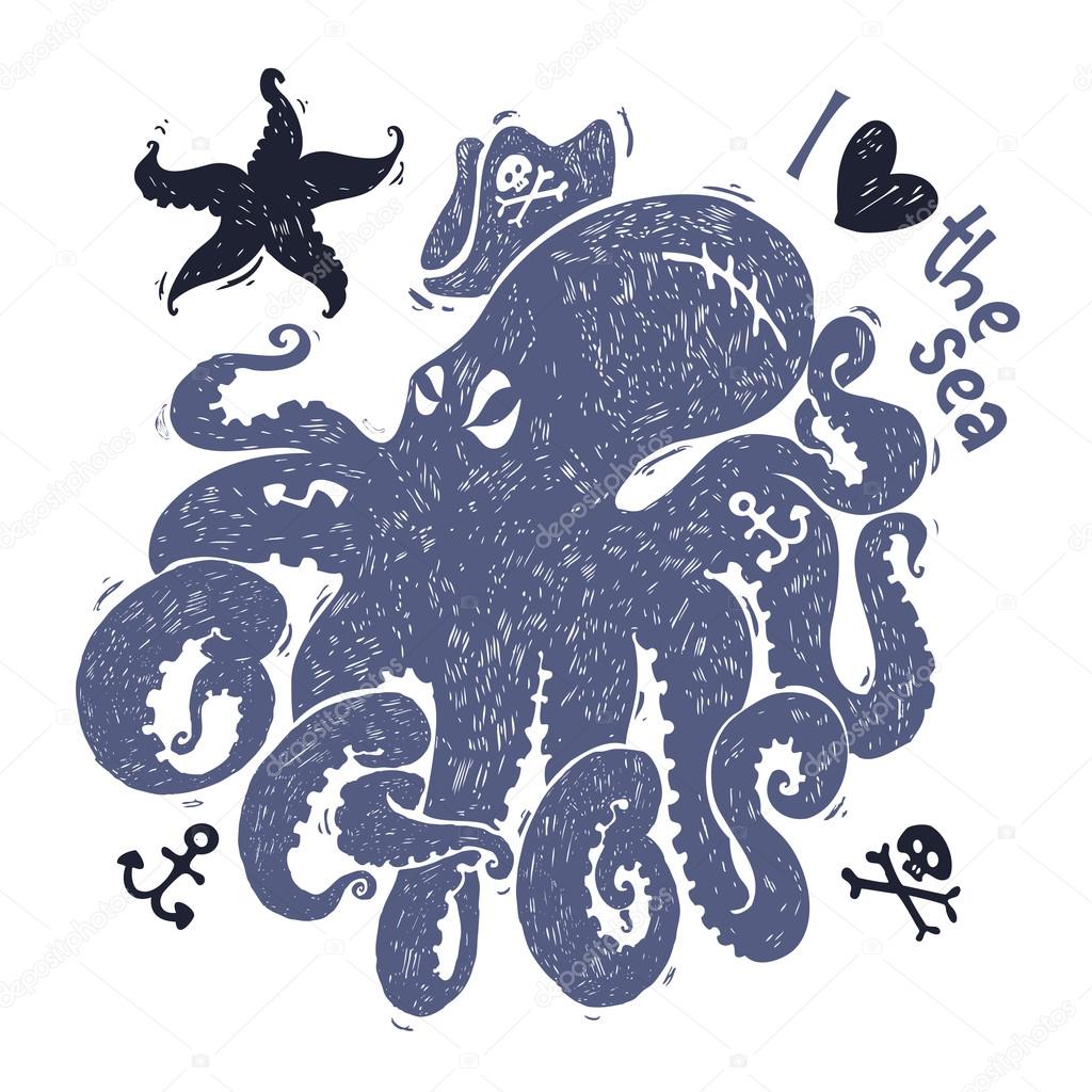 stylized image of an octopus