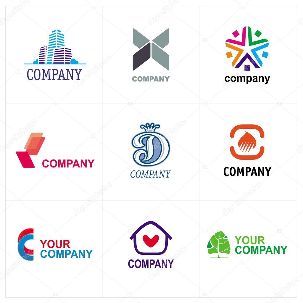 Collection of corporate logo designs for your business