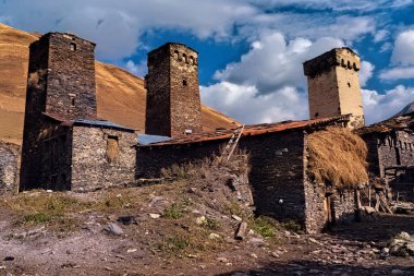 Ushguli 'deki Svan Kuleleri, Yukarı Svaneti, Gürcistan
