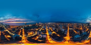 İHA 'dan 360 VR Panorama gece şehir görüntüsü