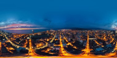 İHA 'dan 360 VR Panorama gece şehir görüntüsü