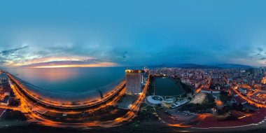 İHA 'dan 360 VR Panorama gece şehir görüntüsü