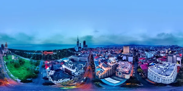 360 Schöner Blick Von Einer Drohne Auf Die Stadt — Stockfoto