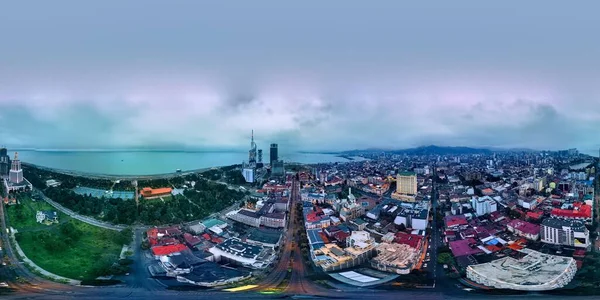 360 Ładny Widok Miasto Drona — Zdjęcie stockowe
