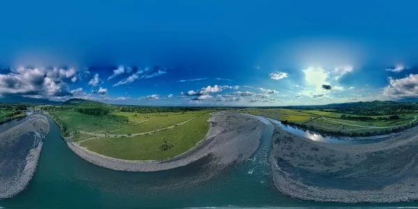 360 Drone View River — Stock Photo, Image