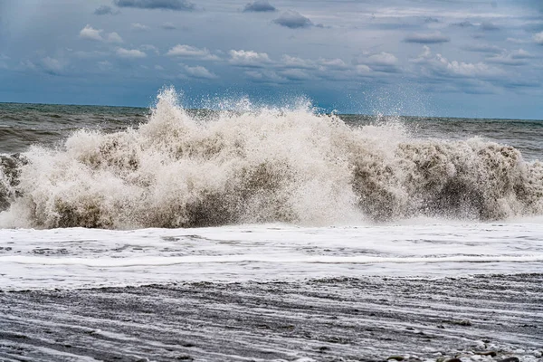 Onda Mar Mar Negro Durante Uma Tempestade — Fotografia de Stock