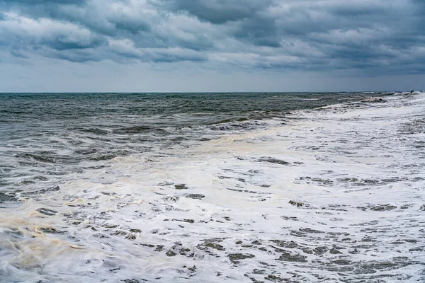 Mar Tempestuoso Nuvens Durante Uma Tempestade — Fotografia de Stock
