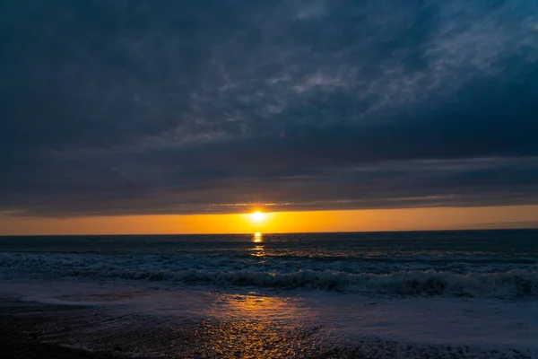 Západ Slunce Černém Moři Dubnu — Stock fotografie