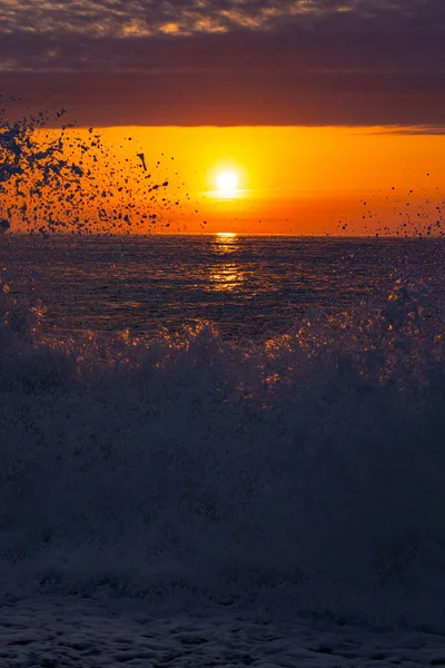 Pôr Sol Mar Negro Abril — Fotografia de Stock