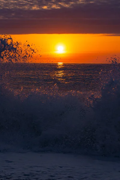Pôr Sol Mar Negro Abril — Fotografia de Stock