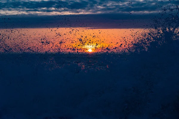 Sonnenuntergang Schwarzen Meer April — Stockfoto