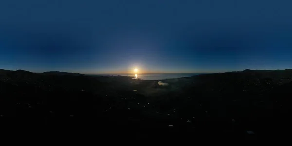 360 Puesta Sol Sobre Vista Mar Desde Dron —  Fotos de Stock