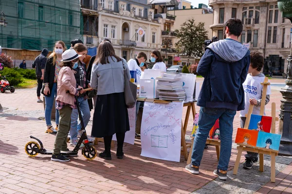 Batumi Georgien April 2021 Veranstaltungen Ehren Der Welthauptstadt Des Buches — Stockfoto