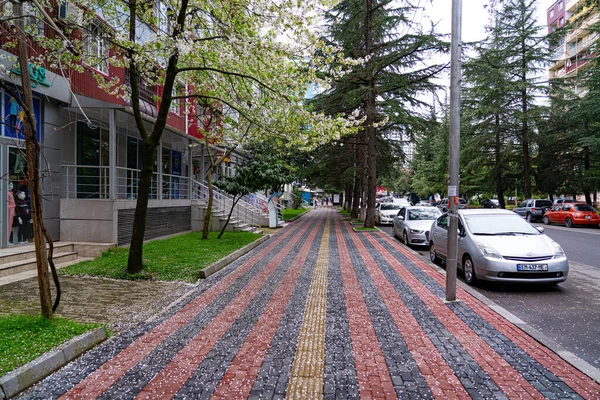 Batumi Georgië April 2021 Inasaridze Straat — Stockfoto