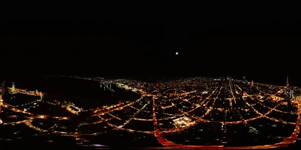 Batumi Georgia April 2021 Aero View Night City — Stock Photo, Image