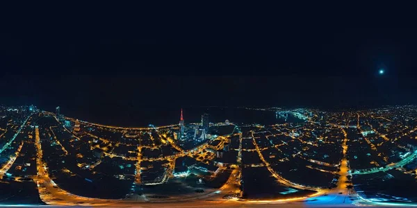 Batumi Georgien April 2021 Flygfoto Över Nattstaden — Stockfoto