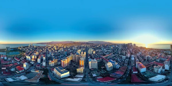 Batumi Geórgia Abril 2021 360Vr Panorama Cidade Pôr Sol — Fotografia de Stock