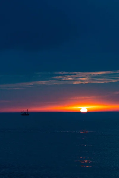 Nisan Karadeniz Turuncu Gün Batımı — Stok fotoğraf