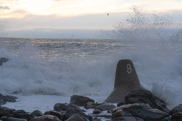 Хвилі Чорному Морі — стокове фото