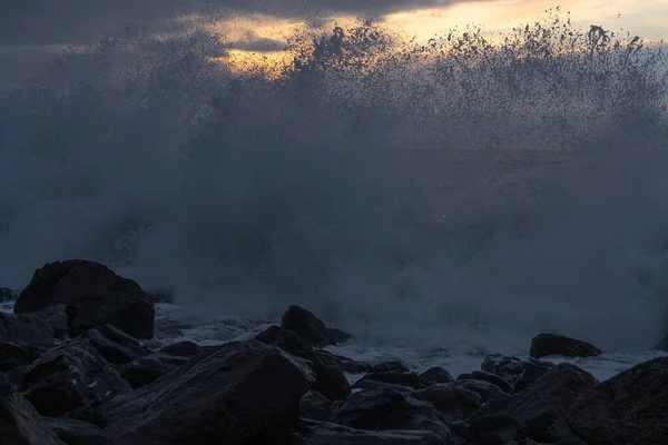 Waves Black Sea Sunset — Stock Photo, Image