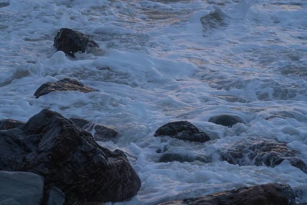 Waves Hitting Tetrapods Black Sea — Stock Photo, Image