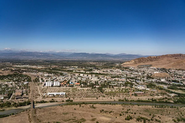 Gürcistan Dağından Gori Şehri Manzarası — Stok fotoğraf