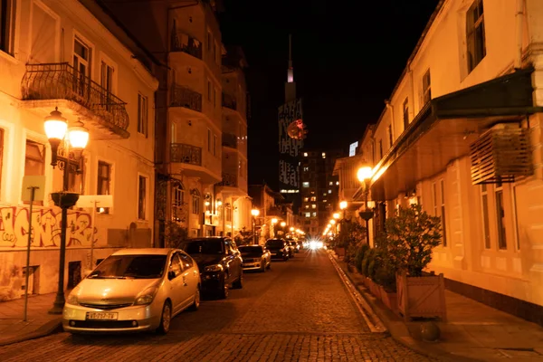 Batumi Georgia April 2021 Old Town Night — Stock Photo, Image