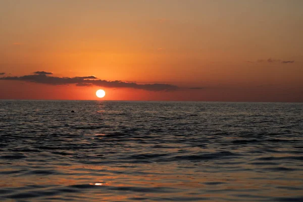 Оранжевый Закат Море — стоковое фото