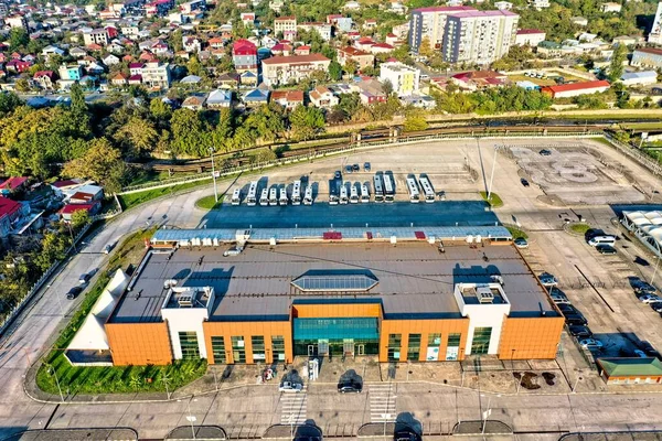 Batumi Georgien Mai 2021 Luftaufnahme Des Bahnhofs — Stockfoto