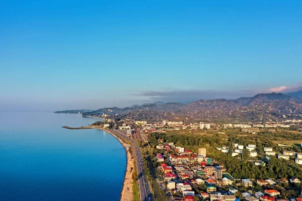 Batumi Georgië Mei 2021 Uitzicht Vanuit Lucht Kustlijn — Stockfoto