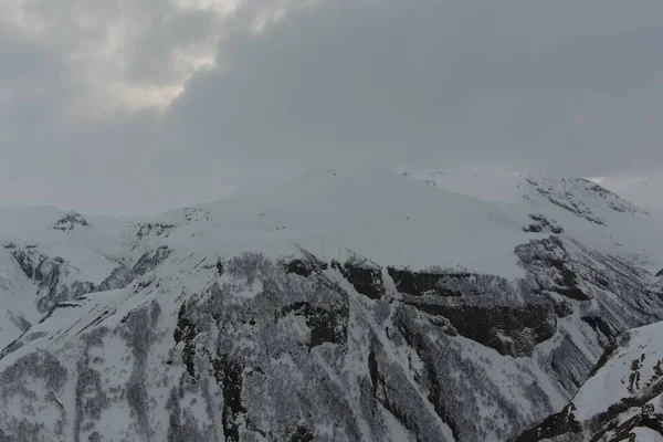 Montañas Del Cáucaso Nieve Vista Aérea — Foto de Stock