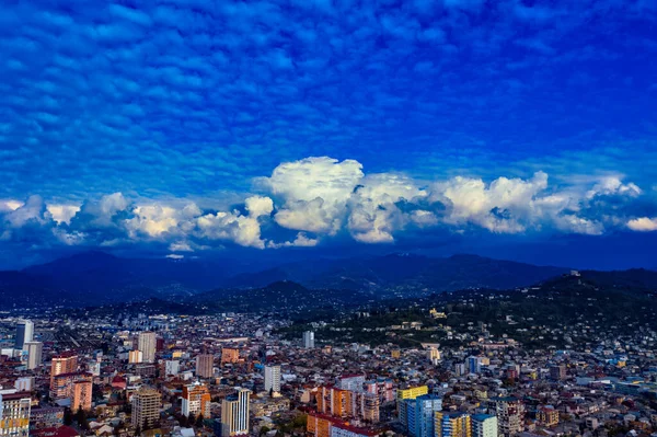 Batumi Georgia Mayo 2021 Hermosas Nubes Sobre Ciudad — Foto de Stock