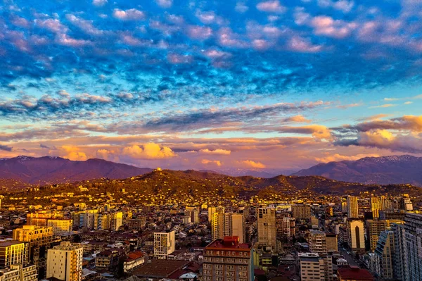 Batumi Georgia Mayo 2021 Hermosa Vista Aérea Ciudad Atardecer — Foto de Stock