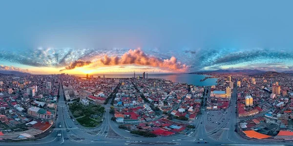 Batumi Geórgia Maio 2021 360Vr Panorama Cidade Durante Pôr Sol — Fotografia de Stock