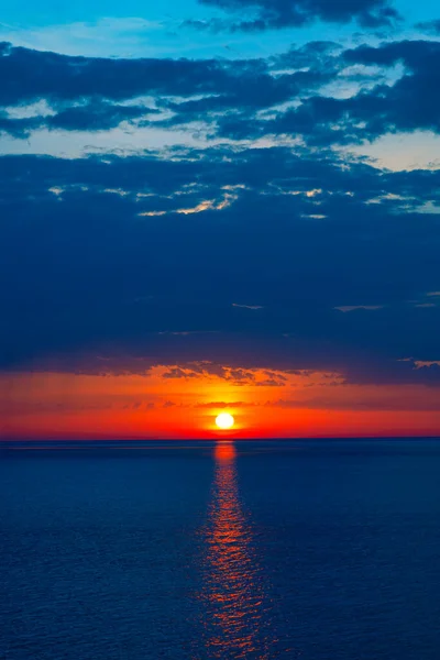 Magnifique Coucher Soleil Sur Mer Noire Batoumi — Photo