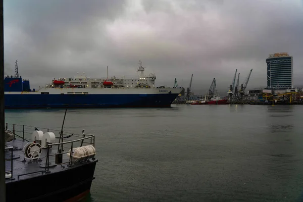 Batumi Georgia May 2021 Kaunas Ship Enters Port — Stock Photo, Image