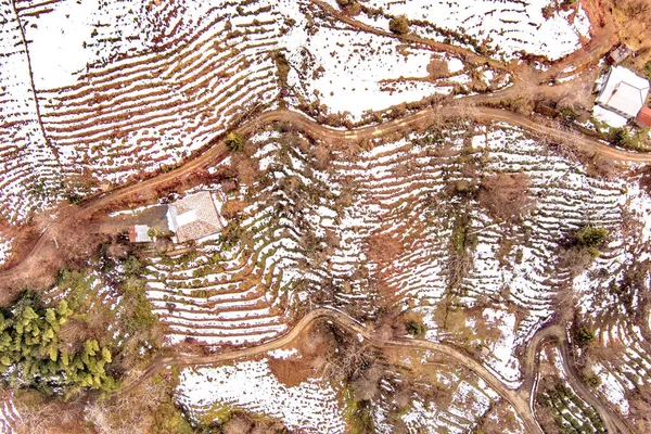 冬のマルチララ国立公園ドローン アダーラ ジョージア州 — ストック写真