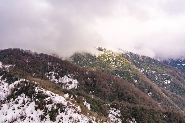 Parc National Mtirala Hiver Avec Drone Adjara Géorgie — Photo